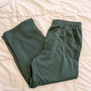 Athletic Works Women's Fleece Pants with Pockets in Greyed Teal